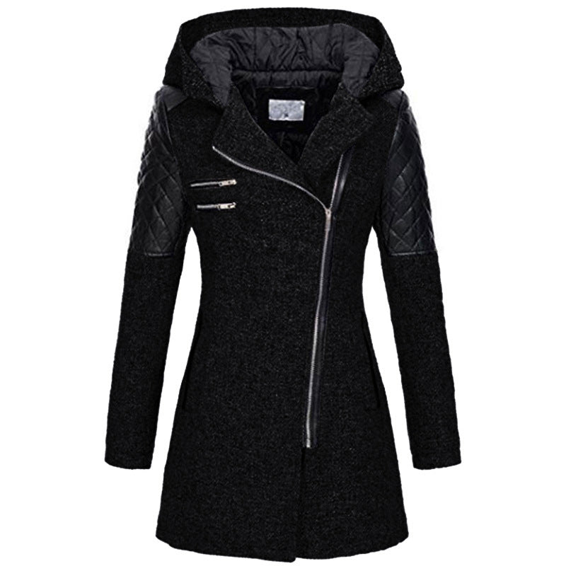 Women’s Gothic Hooded Coat – Slim Fit Long Sleeve Alternative & Steampunk Outerwear