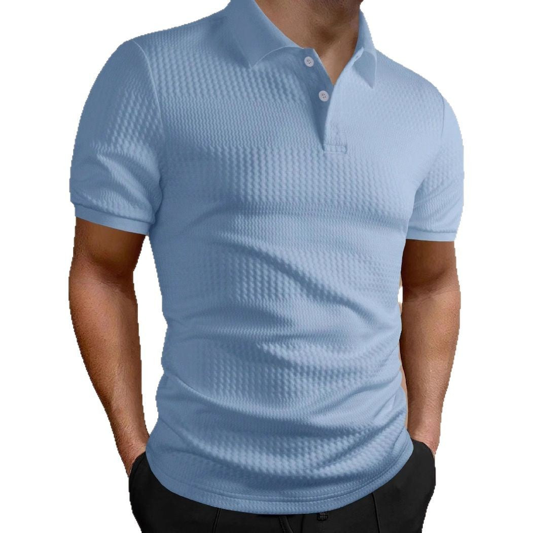 American Striped Men's Polo – Loose Summer Casual Shirt