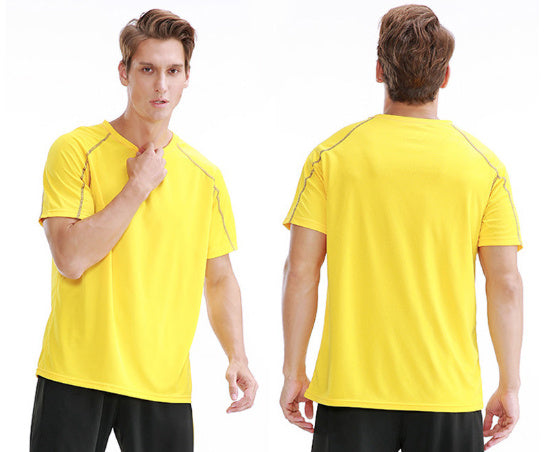 Group Building Activity Printed Solid Color Round Neck T-shirt