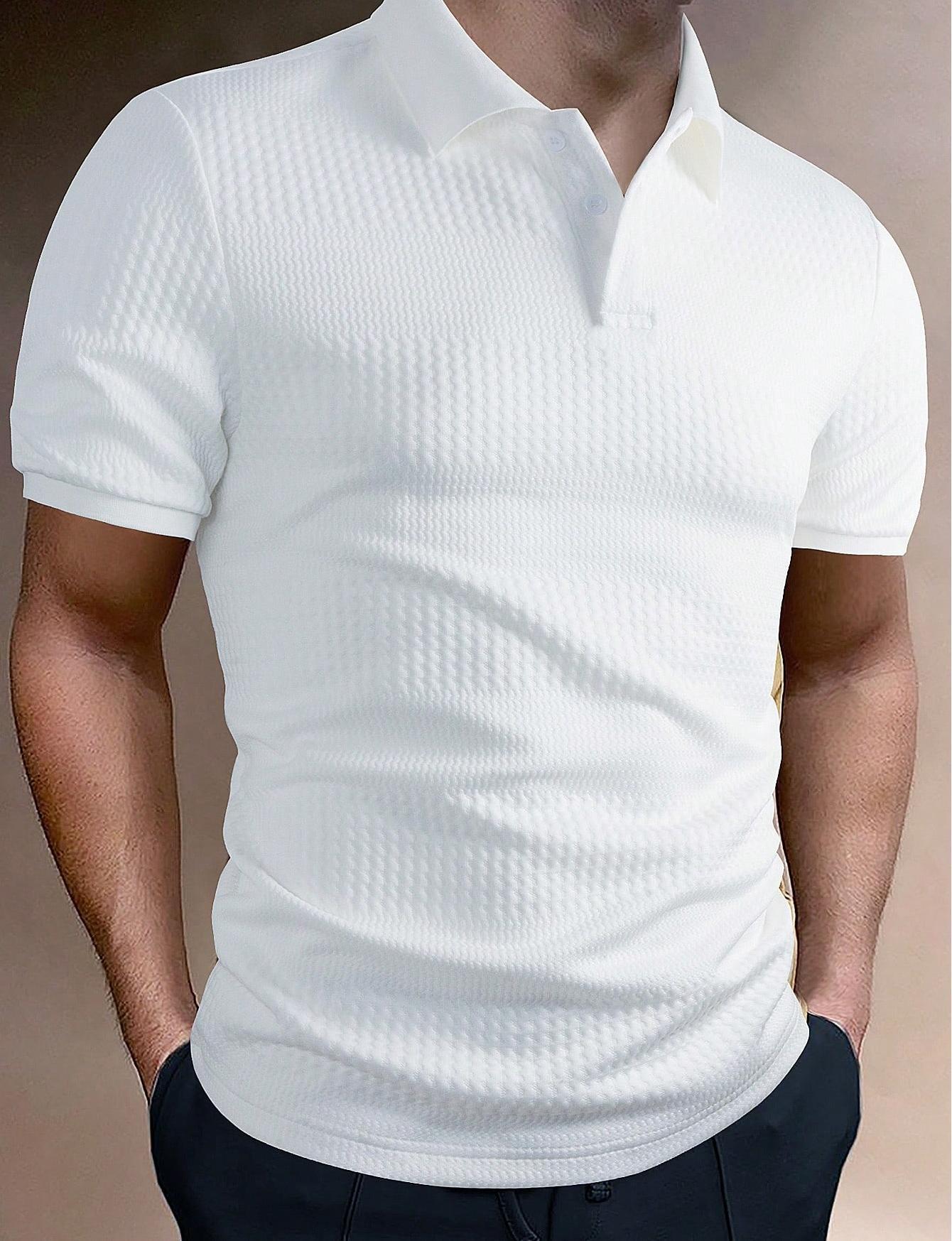 American Striped Men's Polo – Loose Summer Casual Shirt