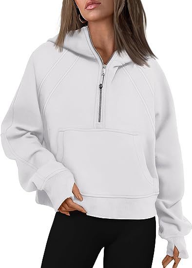 Women’s Zipper Hoodie Sweatshirt – Long Sleeve Pullover with Pocket, Loose Fit, Winter & Fall Outfit