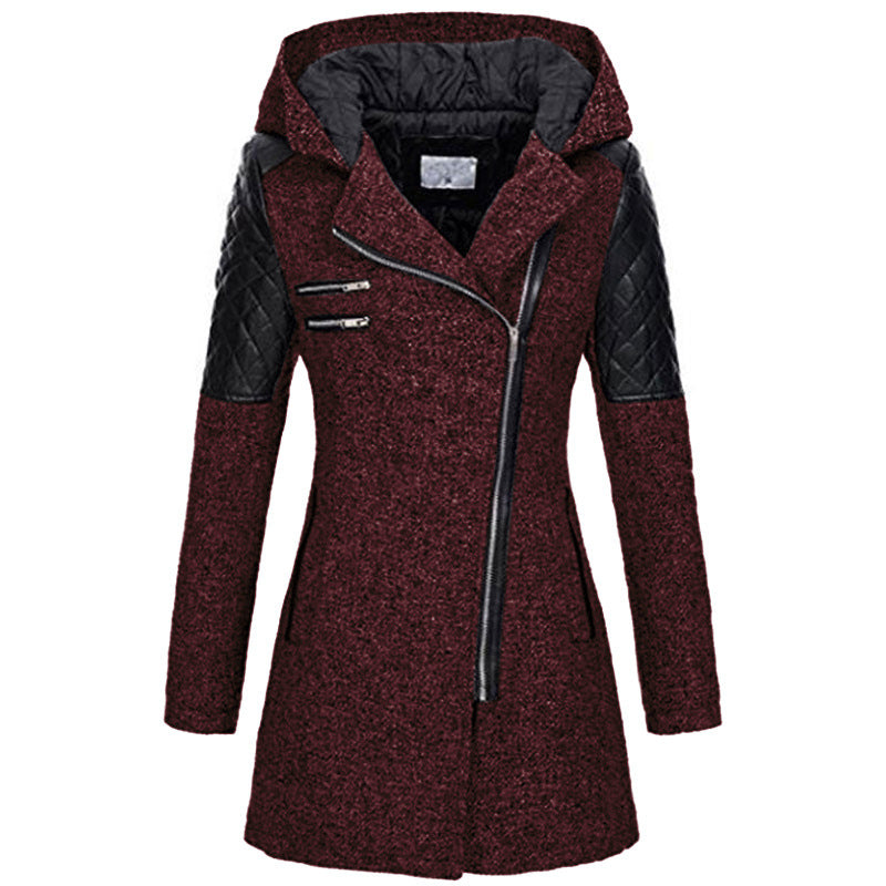 Women’s Gothic Hooded Coat – Slim Fit Long Sleeve Alternative & Steampunk Outerwear