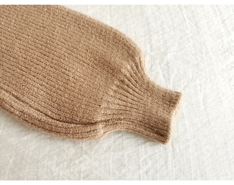 Winter Oversized Knitted Vest for Women – Long V-Neck Sleeveless Pullover with Zipper Placket for Autumn & Winter Layering