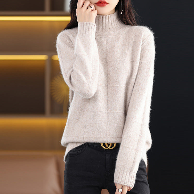 High Collar Loose Short Knitted Sweaters