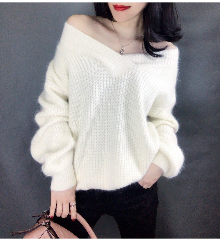 Winter Oversized Knitted Vest for Women – Long V-Neck Sleeveless Pullover with Zipper Placket for Autumn & Winter Layering