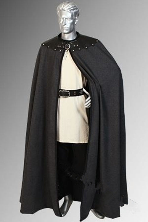 Round Collar Cape Dress – Punk Streetwear Sleeveless Outfit with Tie-Lapel Design