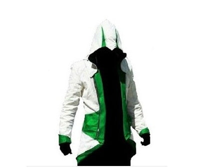 Halloween Polyester Hoodie Jacket – Cosplay & Streetwear Long Coat for Men (Unisex Styling)