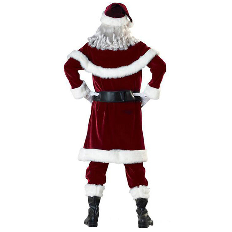 Santa Couple Costume – Men’s & Women’s Corduroy Christmas & Stage Outfit