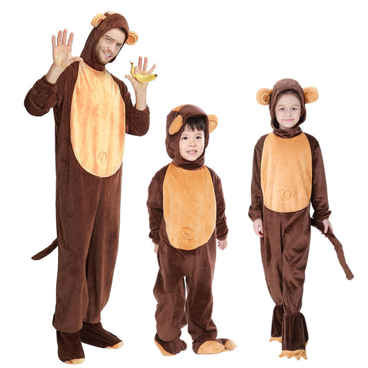 Adult Monkey Costumes – Unisex Polyester Halloween & Cosplay Outfit for Adults and Kids