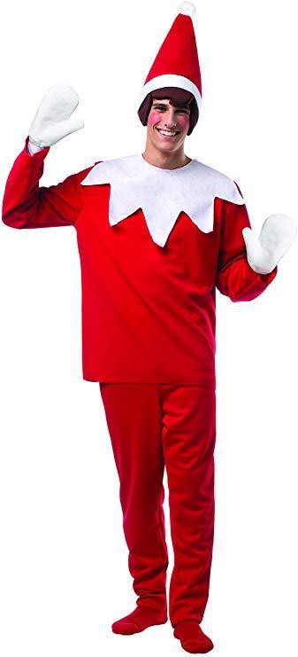 Halloween Elf Costumes – Unisex Red Corduroy Costume for Adults & Kids