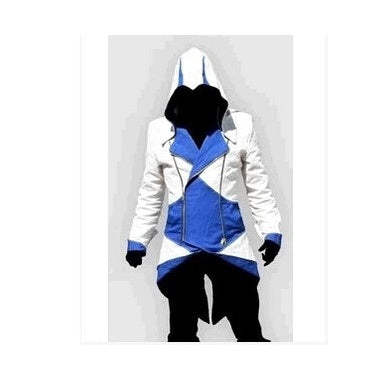 Halloween Polyester Hoodie Jacket – Cosplay & Streetwear Long Coat for Men (Unisex Styling)