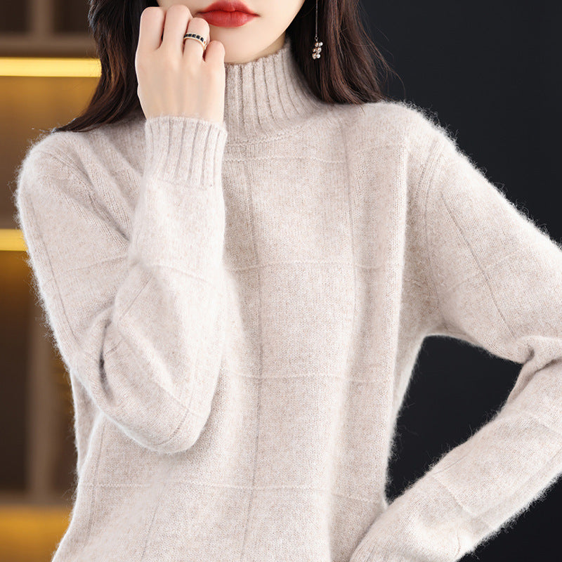 High Collar Loose Short Knitted Sweaters