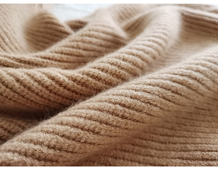 Winter Oversized Knitted Vest for Women – Long V-Neck Sleeveless Pullover with Zipper Placket for Autumn & Winter Layering