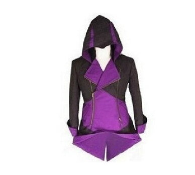 Halloween Polyester Hoodie Jacket – Cosplay & Streetwear Long Coat for Men (Unisex Styling)