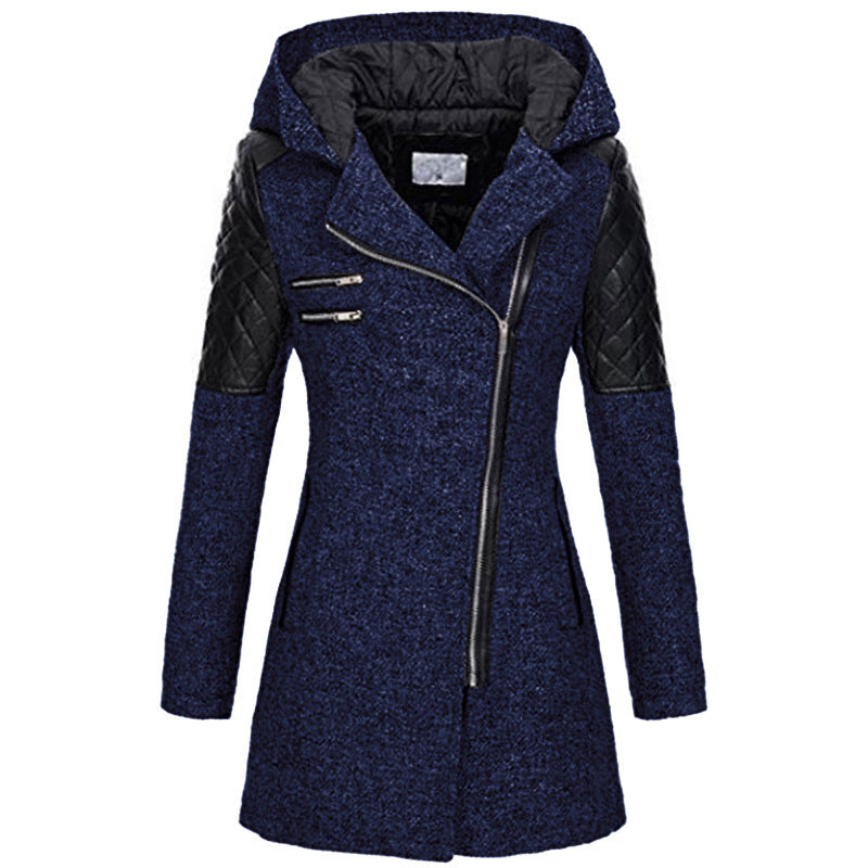 Women’s Gothic Hooded Coat – Slim Fit Long Sleeve Alternative & Steampunk Outerwear