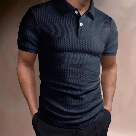 American Striped Men's Polo – Loose Summer Casual Shirt
