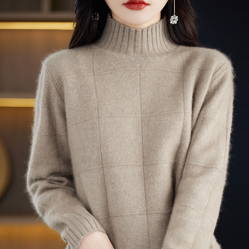High Collar Loose Short Knitted Sweaters