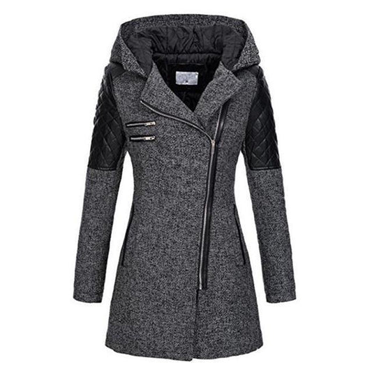 Women’s Gothic Hooded Coat – Slim Fit Long Sleeve Alternative & Steampunk Outerwear
