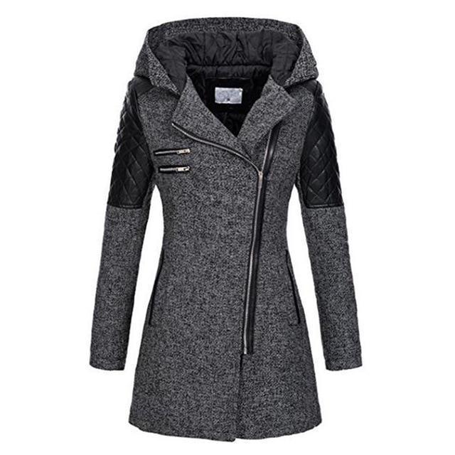 Women’s Gothic Hooded Coat – Slim Fit Long Sleeve Alternative & Steampunk Outerwear