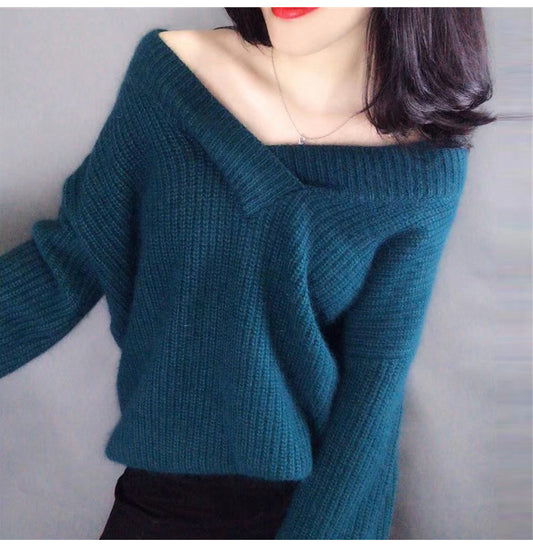 Winter Oversized Knitted Vest for Women – Long V-Neck Sleeveless Pullover with Zipper Placket for Autumn & Winter Layering