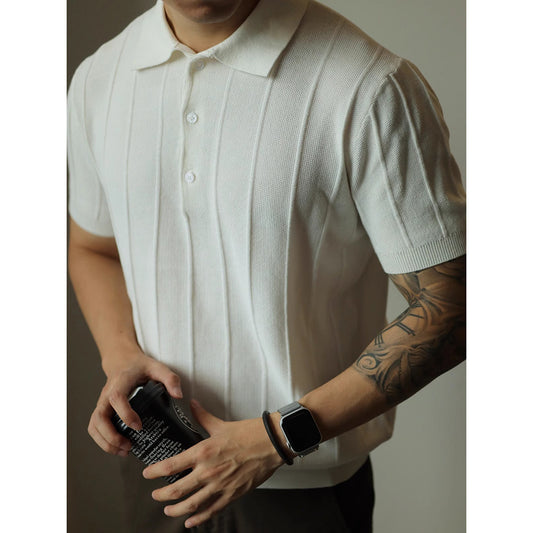 American T-Shirt Young Solid Color BASIC Top Men – Casual Loose-Fit Pullover for Daily Wear