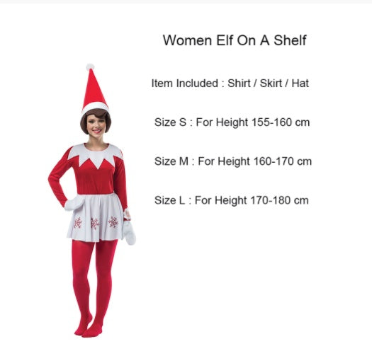 Halloween Elf Costumes – Unisex Red Corduroy Costume for Adults & Kids