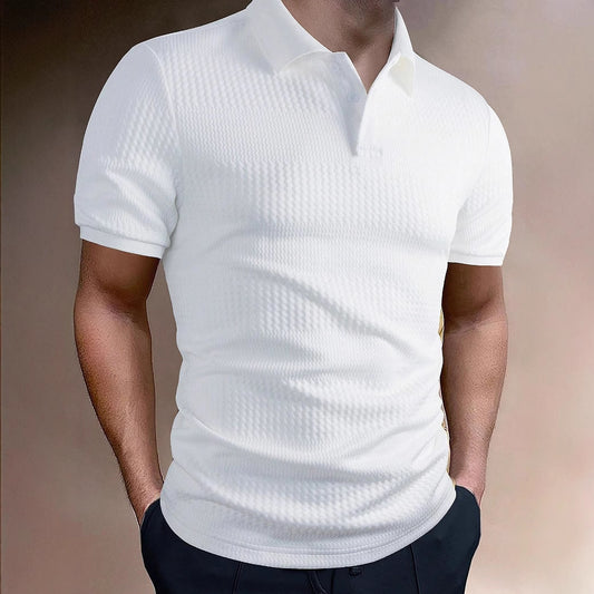 American Striped Men's Polo – Loose Summer Casual Shirt