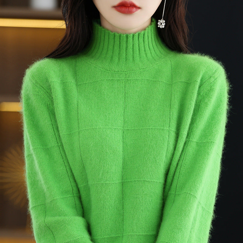 High Collar Loose Short Knitted Sweaters